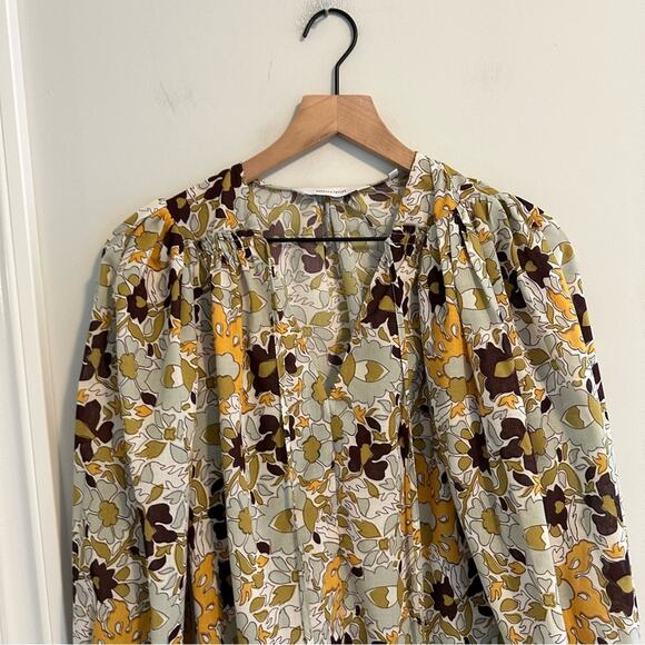Rebecca Taylor Floral Blouse Long Sleeve Top Small - Picture 9 of 11